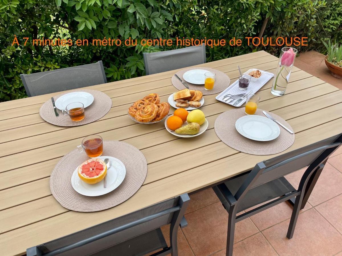 50 M2 T2 Au Calme, Lumineux, Confortable, Cosy, Climatise, Privatif Avec Parking Gratuit Et Terrasse トゥールーズ エクステリア 写真